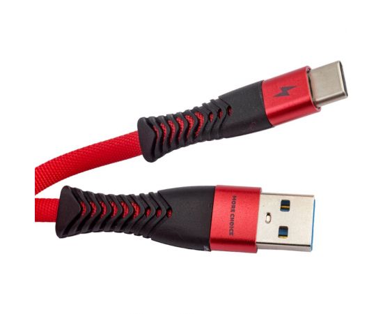 Дата-кабель More Choice Smart USB 3.0A для Type-C нейлон 1м K41Sarb – изображение 2