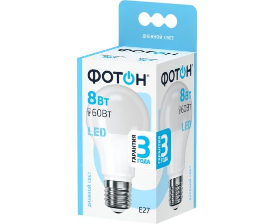 Светодиодная лампа ФОТОН LED A60 8W E27 4000K 22825 – изображение 2