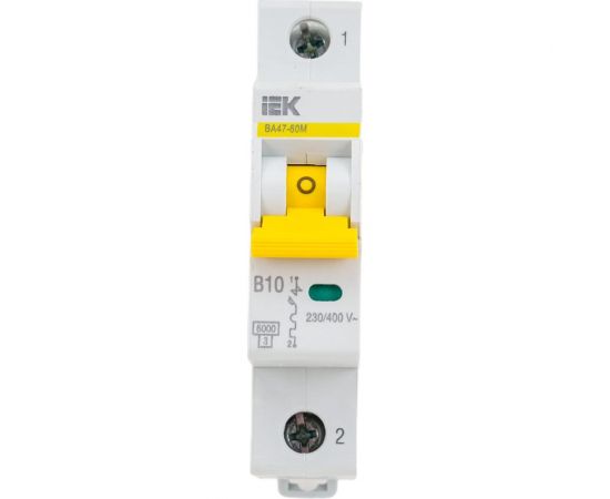 Автоматический выключатель IEK ВА47-60M 1Р 10А 6кА B MVA31-1-010-B – изображение 4