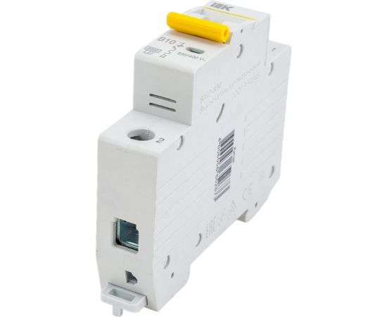 Автоматический выключатель IEK ВА47-60M 1Р 10А 6кА B MVA31-1-010-B – изображение 3