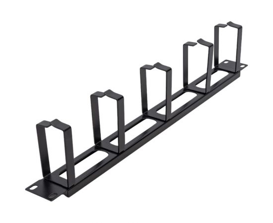 Организатор коммутационных шнуров Cabeus, 1HU, 483 мм, кольцевого типа, JB08-1U-BK 