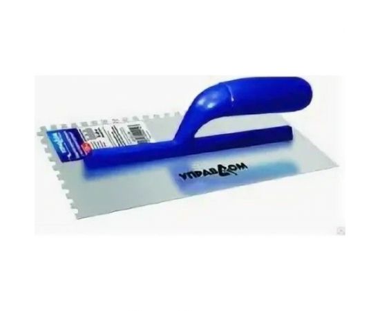 Зубчатая гладилка Управдом стальная, с деревянной ручкой, 280x130 мм 4100001474 