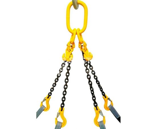 Цепной четырехветвевой строп с самозакрывающимися крюками OCALIFT 4СЦ 11,2 т, 6 м 4sc11200t6s 