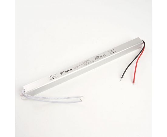 Электронный трансформатор FERON для светодиодной ленты 48W 24V (ультратонкий драйвер), LB001 48013 