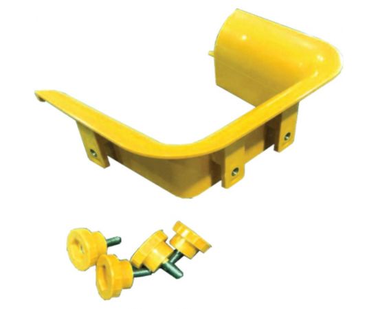 Торцевая накладка оптического лотка LANMASTER 120 мм, желтая LAN-OT120-TS 