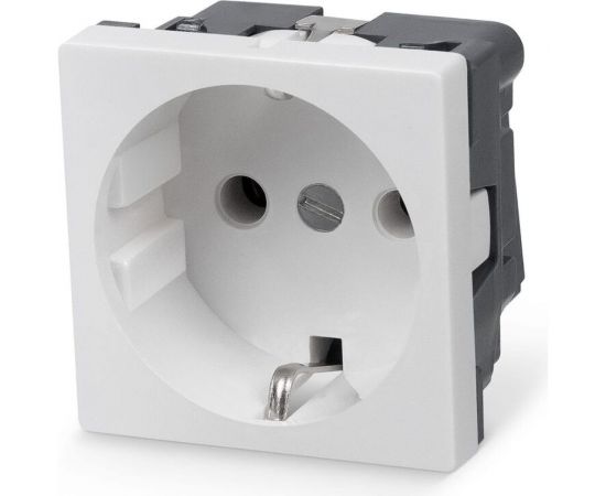 Электрическая розетка Cabeus Mosaic 45x45, нем. ст., 2K+3, 16A, белая (в сборе) ME45-WH 