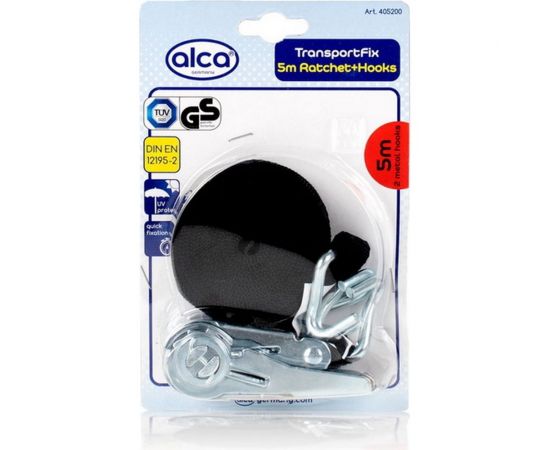 Ремень для крепления багажа Alca 5 м х 25 мм, с трещоткой, 2 крючка 405200 – изображение 4