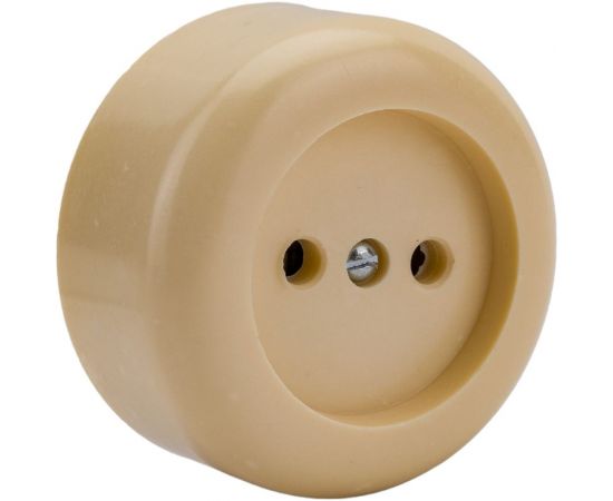 Розетка ООО Ливны-Электро РА 10-007 круглая, слоновая кость РА 1711 – изображение 4