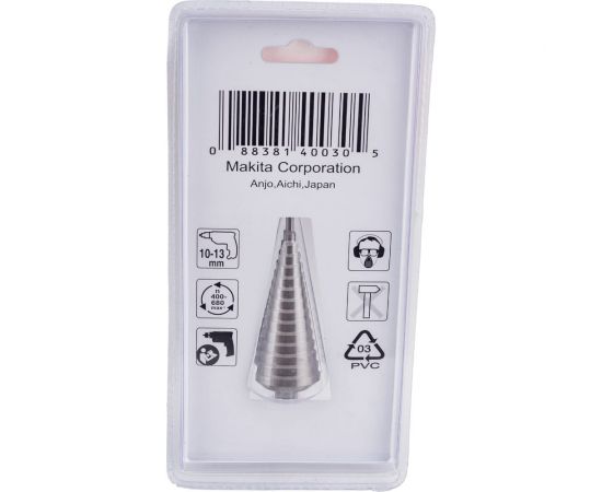 Сверло ступенчатое по металлу (15 ступеней; 4-32 мм; HSS) Makita D-40107 – изображение 4