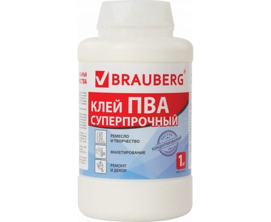 Суперпрочный клей ПВА BRAUBERG 1 кг 600984 – изображение 9