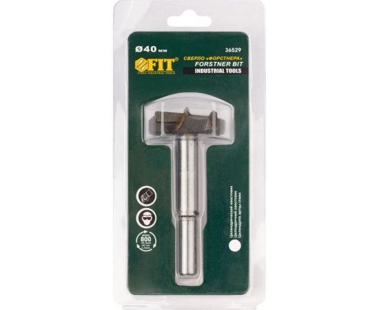 Сверло Форстнера Fit по дереву с карбидными вставками 40 мм 36529 – изображение 3