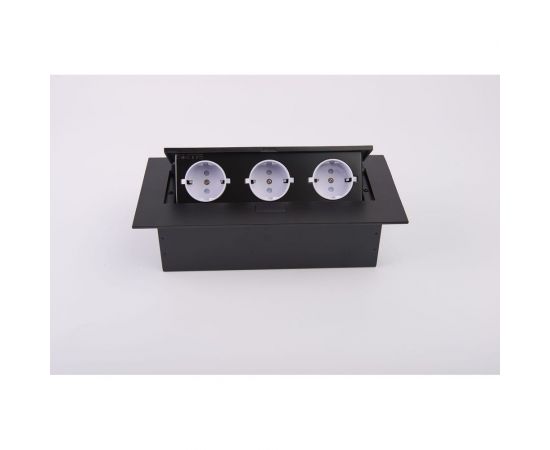 Выдвижной встраиваемый розеточный блок SETE на 3 EURO розетки SBT-03-20 – изображение 4