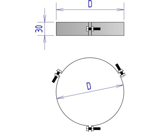 Хомут под растяжки ФЕНИКС ДЫМОХОДЫ ХР 200, 430 1.5 000003179 – изображение 2