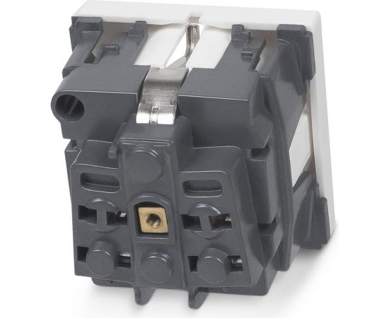 Электрическая розетка Cabeus Mosaic 45x45, нем. ст., 2K+3, 16A, белая (в сборе) ME45-WH – изображение 4