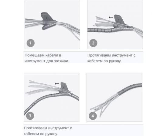 Пластиковый спиральный рукав для кабеля д.25 мм (2 м) и инструмент ST-25 Cabeus PCB-25 – изображение 2