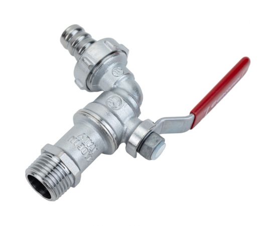 Шаровой кран Giacomini с патрубком под шланг 1/2 хром, рукоятка R621X003 – изображение 2
