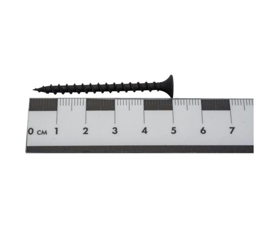 Черный саморез по дереву GSMETZ 3.5x51 мм, фосфатированный, 1 кг, 385 шт., ph2 1003551-1 – изображение 2