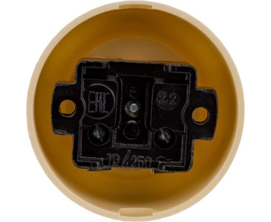 Розетка ООО Ливны-Электро РА 10-007 круглая, слоновая кость РА 1711 – изображение 2