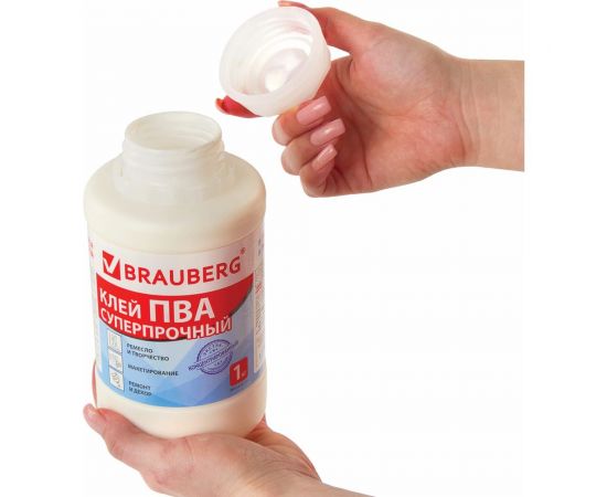 Суперпрочный клей ПВА BRAUBERG 1 кг 600984 – изображение 5