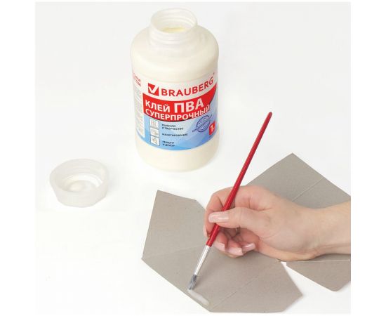 Суперпрочный клей ПВА BRAUBERG 1 кг 600984 – изображение 3