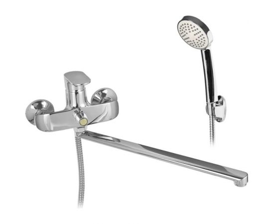 Смеситель для ванной WISENT с длинным изливом и душем 22139 