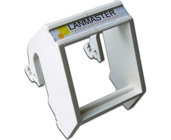 Рамка на DIN-рейку для установки вставок и электром??дулей Lanmaster 45x45, белая LAN-DRF-45x45-WH 