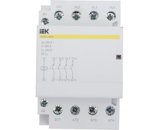 Модульный контактор IEK КМ40-40М AC/DC MKK21-40-40 
