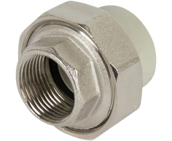 Муфта комбинированная разъемная с внутренней резьбой VALFEX PP-R серая, 20 мм х1"" 10155125Г 127-0332 