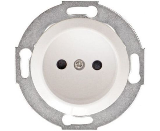 Розетка LK Studio без заземляющего контакта, со шторками, белый, LK Vintage 883304-1 