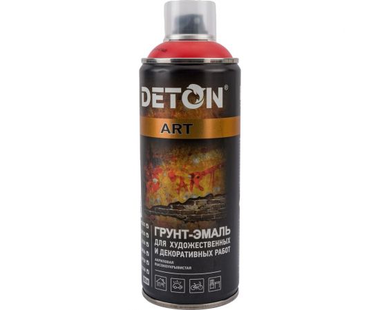 Грунт-эмаль для художественных и декоративных работ DETON темно-красный, аэрозоль 520 мл DTN-A70675 – изображение 9