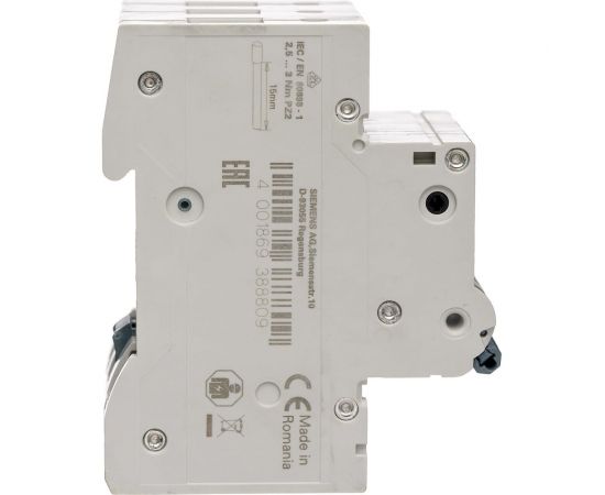 Автоматический выключатель Siemens 400V 6KA, 3-полюса, C, 63A 5SL63637 – изображение 5