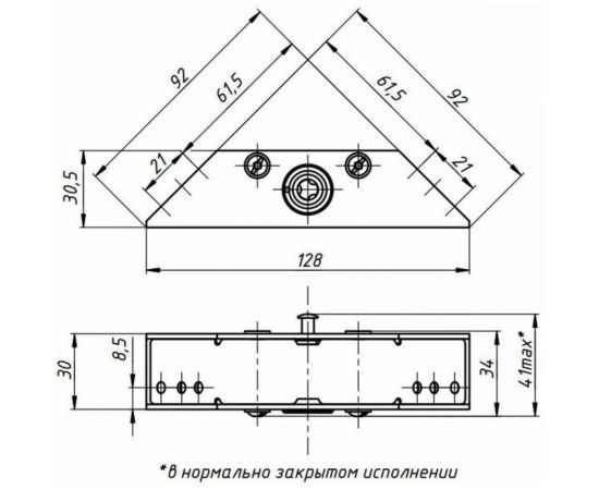 Электромеханический замок Promix угловой, малогабаритный SM101.00 серебро – изображение 7