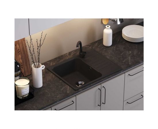 Кухонная мойка Polygran Quartzbond bond-600 уголь 688278 – изображение 3