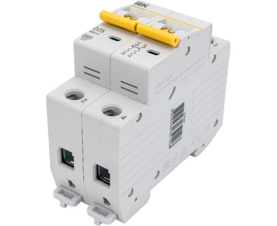 Автоматический выключатель IEK ВА47-60M 2Р 25А 6кА D MVA31-2-025-D – изображение 4