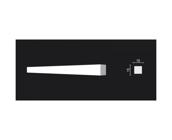 Молдинг стеновой ударопрочный влагостойкий под покраску Decor-Dizayn 15x15x2000 мм DD621 – изображение 2