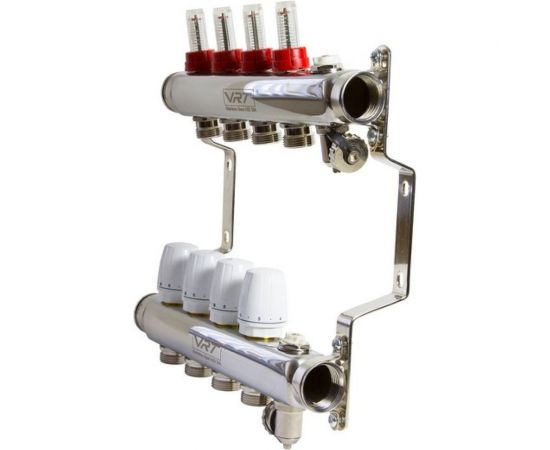 Коллекторная группа VRT 1""х3/4"", евроконус, 4 выхода, c расходомерами 530143 – изображение 7