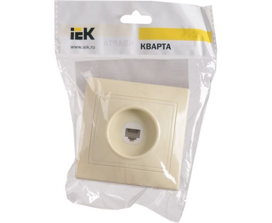 Телефонная 1местная Розетка IEK КВАРТА кремовый ETK10-K33-DM – изображение 2