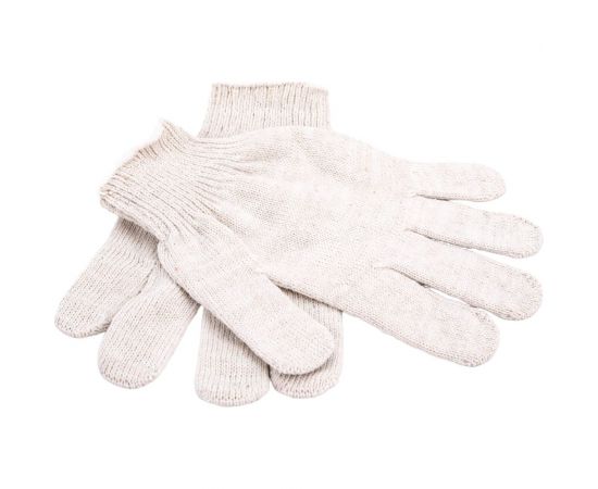 Трикотажные перчатки Gigant с ПВХ-покрытием точка, 10 класс, белые GGC-12 – изображение 5