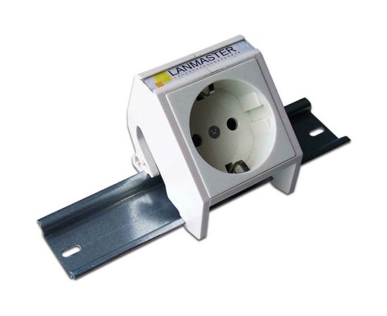 Рамка на DIN-рейку для установки вставок и электром??дулей Lanmaster 45x45, белая LAN-DRF-45x45-WH – изображение 3