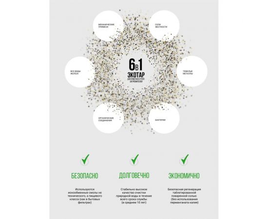 Установка обезжелезивания (до 15 мг/л) и умягчения воды Гейзер аквашеф xs 311 ручное управление, 1 точка водоразбора 33675 – изображение 3
