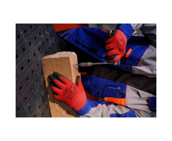 Полиэфирные перчатки с рельефным латексным покрытием СВС RUBYSENS 1 пара, р.9 pe15nl_9 – изображение 13