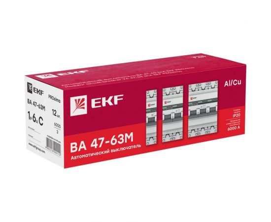 Автоматический выключатель EKF 1P 6А (C) 6кА ВА 47-63M без теплового расцепителя коробка PROxima mcb4763m-6-1-6C-pro – изображение 2