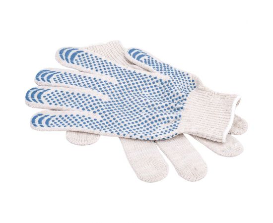 Трикотажные перчатки Gigant люкс с ПВХ-покрытием, 10 класс, белые GGC-14 – изображение 6