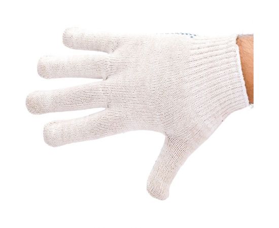 Трикотажные перчатки Gigant люкс с ПВХ-покрытием, 10 класс, белые GGC-14 – изображение 3