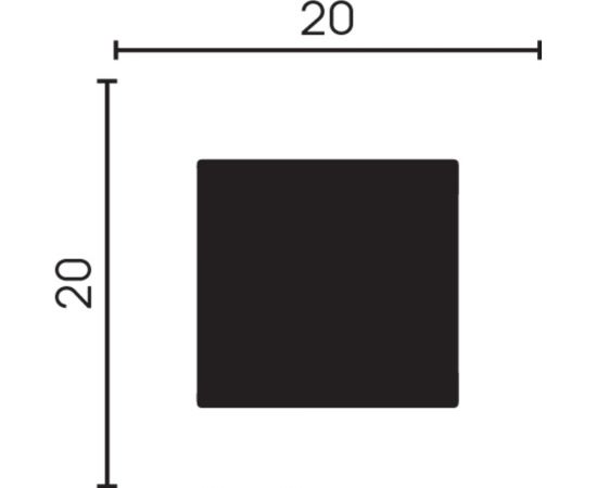 Рейка интерьерная ударопрочная влагостойкая темный Decor-Dizayn орех 20x20x3000 мм 622-73SH – изображение 2