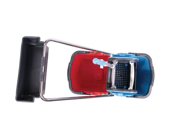 Уборочная тележка BRABIX 2 съемных ведра по 25 л, механический отжим, корзина 607903 – изображение 4