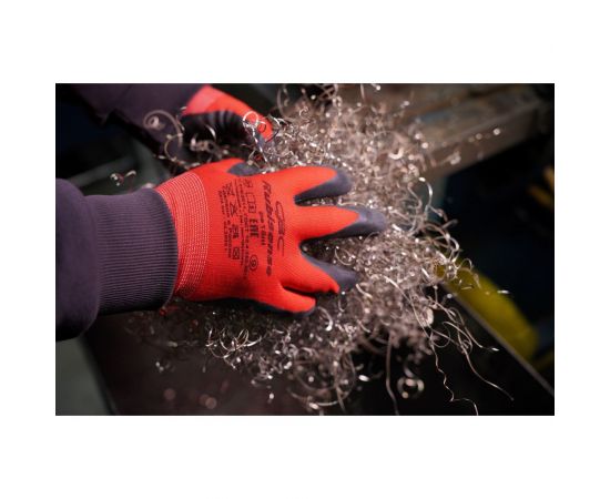 Полиэфирные перчатки с рельефным латексным покрытием СВС RUBYSENS 1 пара, р.9 pe15nl_9 – изображение 7