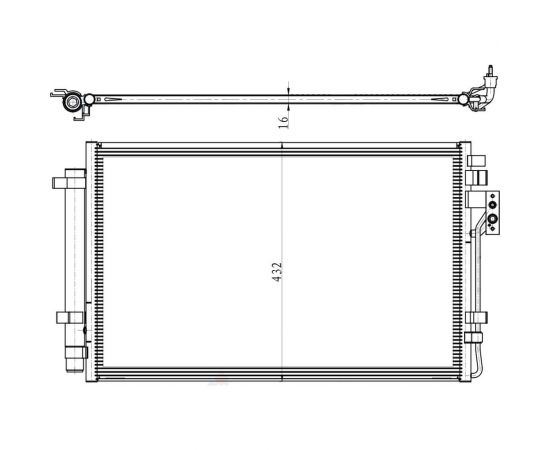 Радиатор кондиционера для автомобилей Kia Sorento 2.4i LUZAR LRAC 0861 