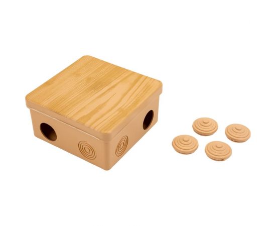 Распаячная коробка IEK км 100x100x50мм о/к ip54 8 вв. сосна UKO31-100-100-050-K34-54 