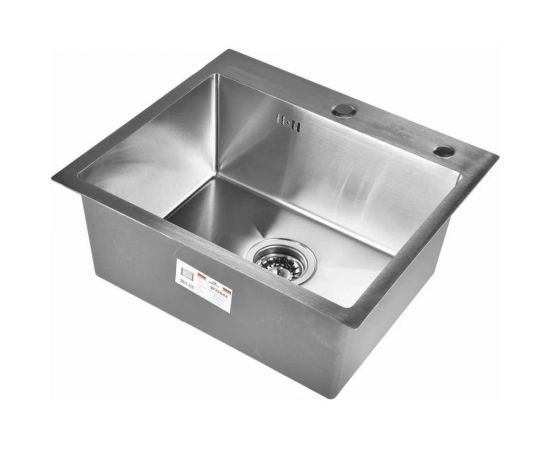 Комплект мойка для кухни WISENT из нержавеющей стали с раздвижным коландером, дозатором и смесителем, 50x44 см WS35044/W302644/W405A/W4998-4/WGER010 